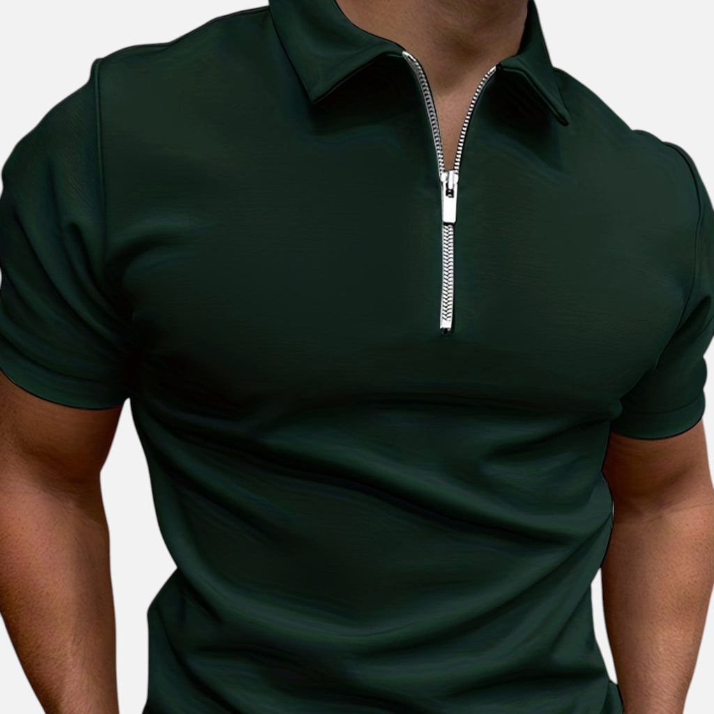Montavero | Chemise Homme Manches Courtes – Style Col Zippé Raffiné