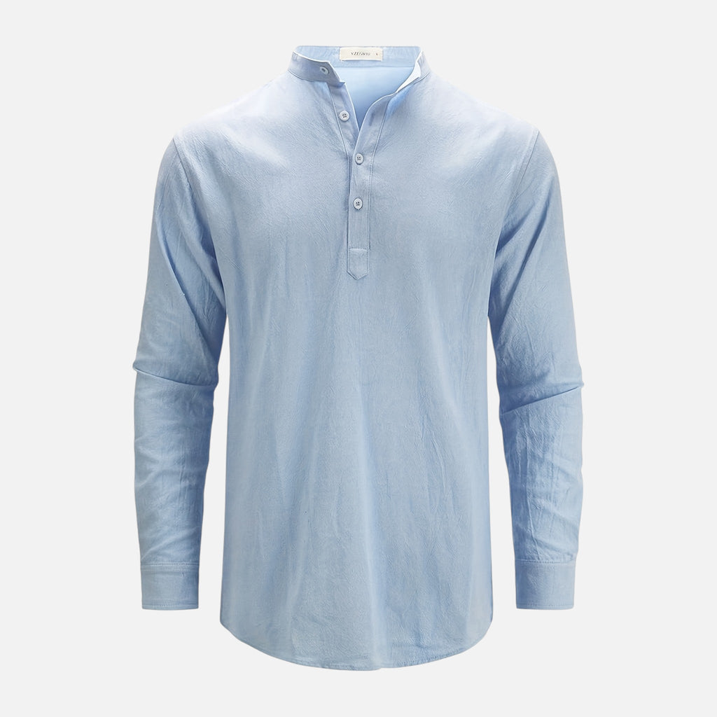Montavero | Chemise Homme Manches Longues – Style Lin Coton Mélangé