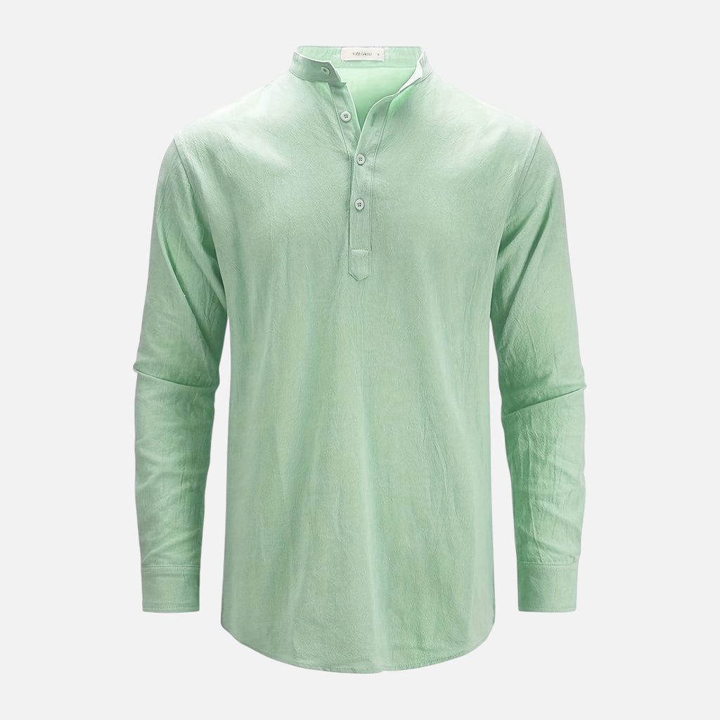 Montavero | Chemise Homme Manches Longues – Style Lin Coton Mélangé