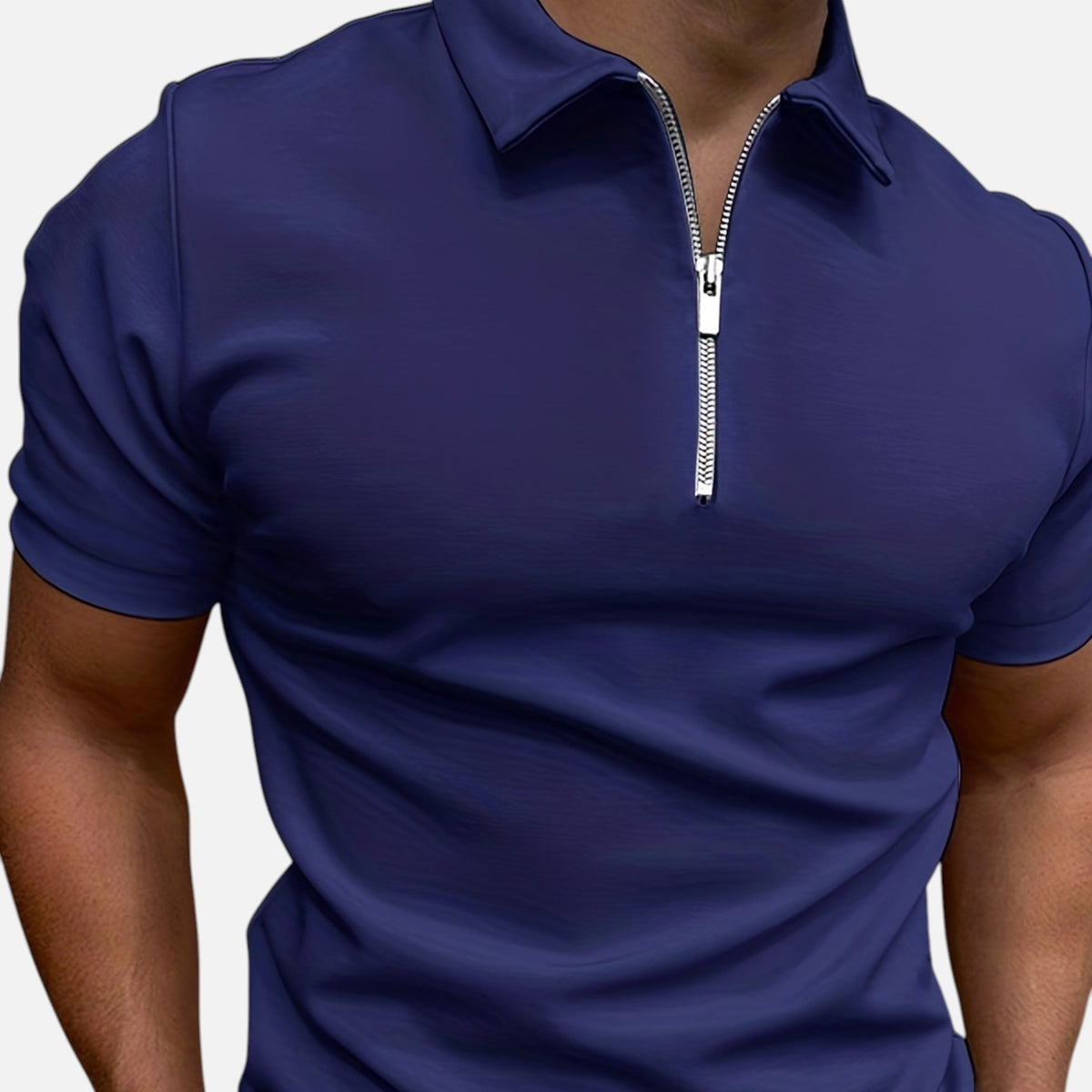 Montavero | Chemise Homme Manches Courtes – Style Col Zippé Raffiné