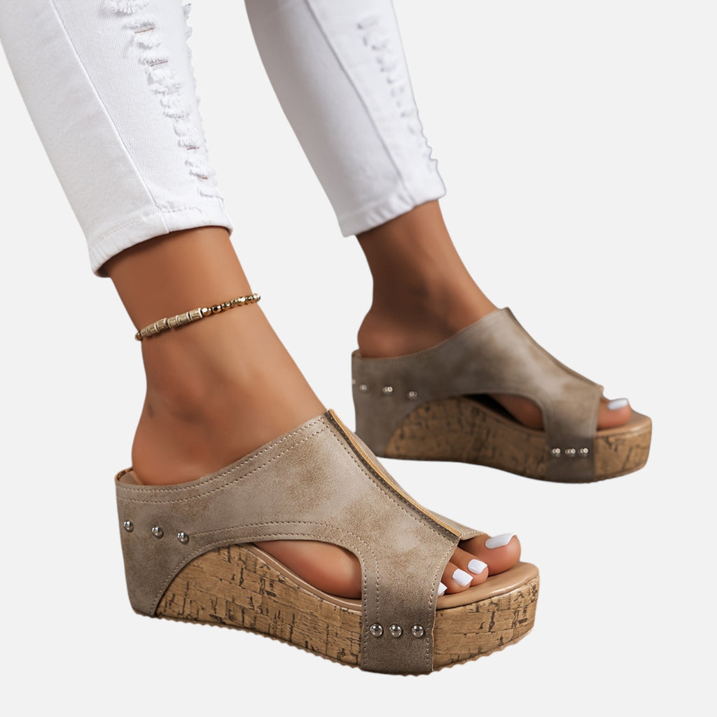 Montavero | Sandales Compensées Femme – Style Rétro Élégant
