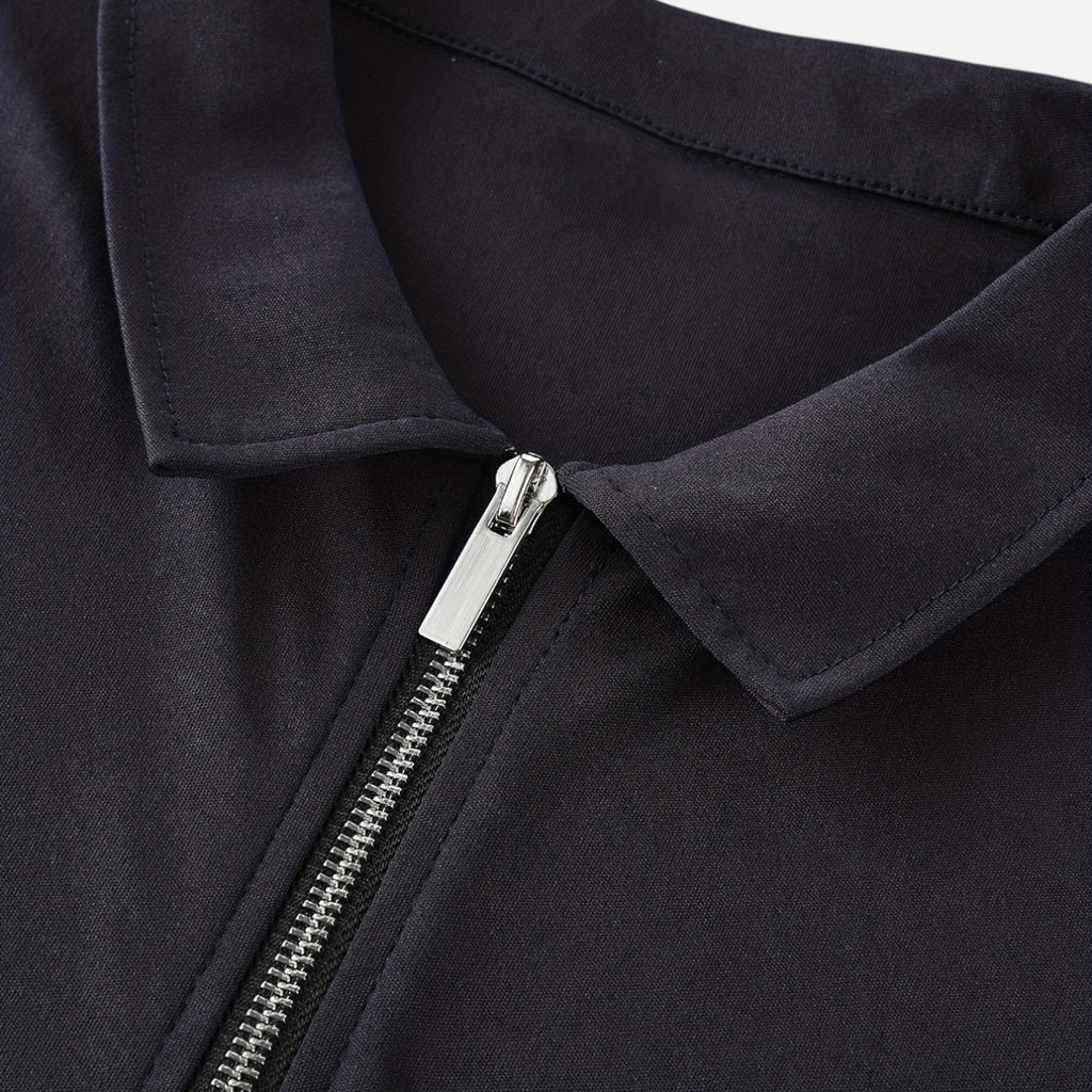 Montavero | Chemise Homme Manches Courtes – Style Col Zippé Raffiné