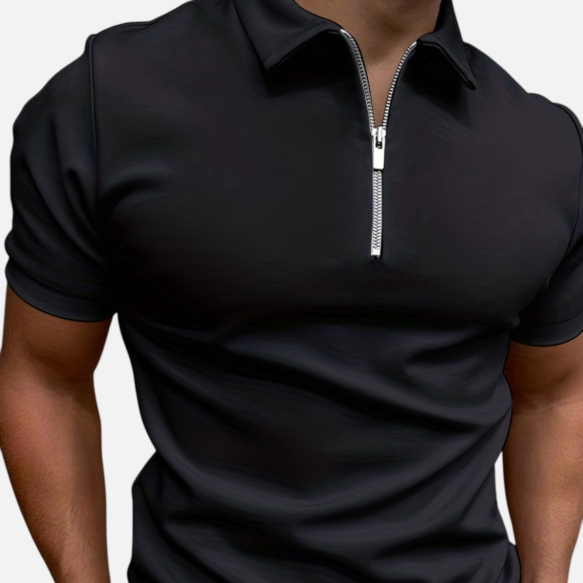 Montavero | Chemise Homme Manches Courtes – Style Col Zippé Raffiné