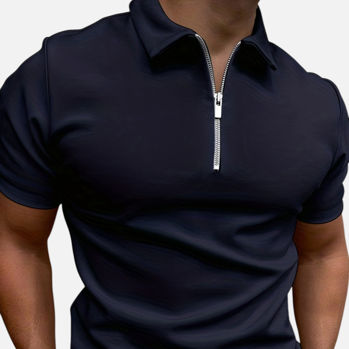 Montavero | Chemise Homme Manches Courtes – Style Col Zippé Raffiné