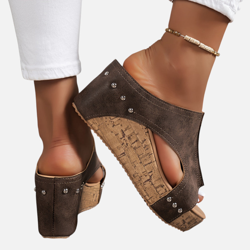 Montavero | Sandales Compensées Femme – Style Rétro Élégant