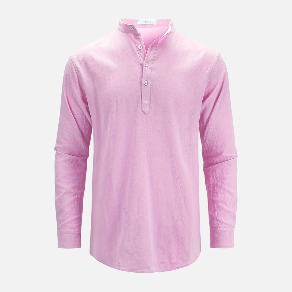 Montavero | Chemise Homme Manches Longues – Style Lin Coton Mélangé