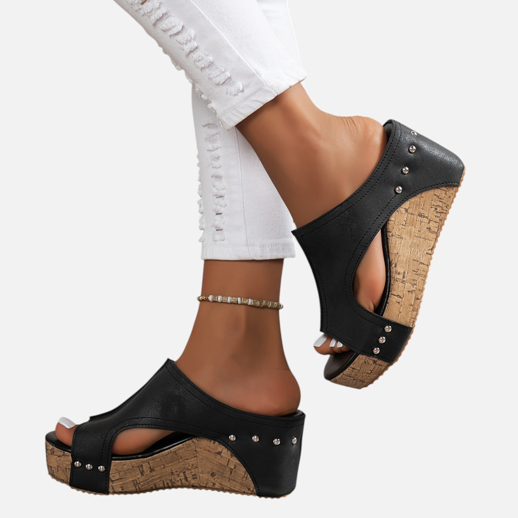 Montavero | Sandales Compensées Femme – Style Rétro Élégant