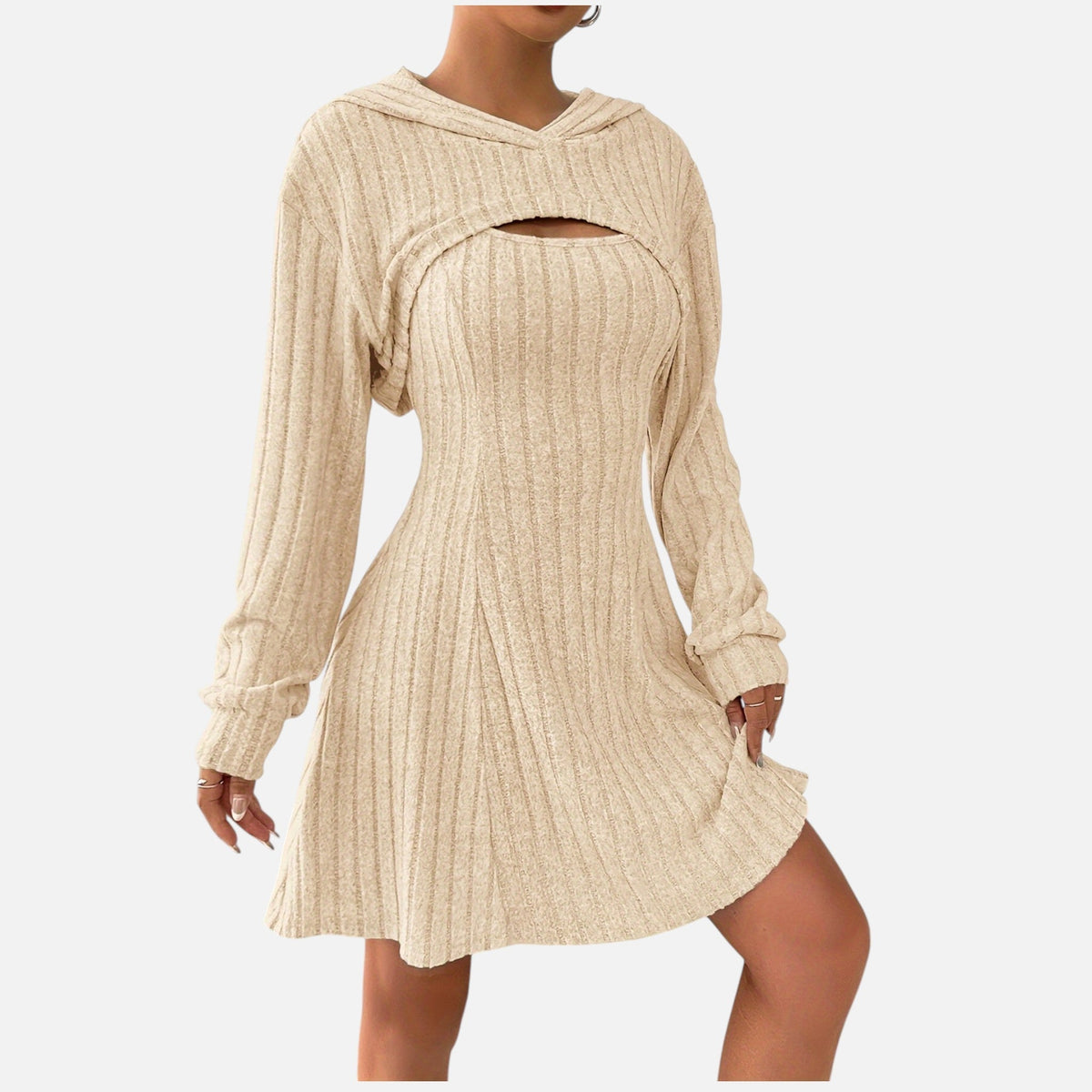 Montavero | Ensemble Robe Femme – Style Maille Côtelée Élégante