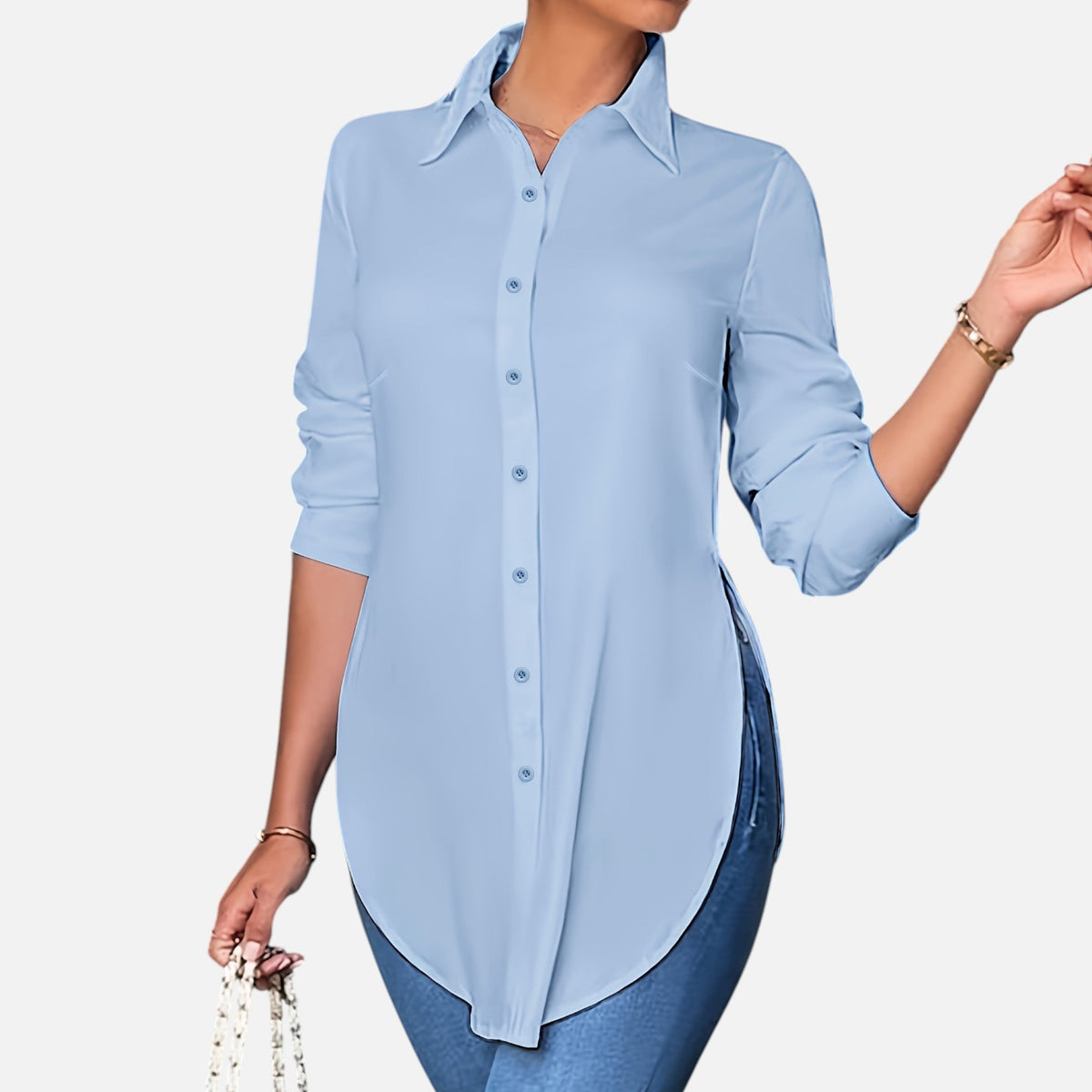 Montavero | Blouse Femme Boutonnée – Élégance Professionnelle Raffinée