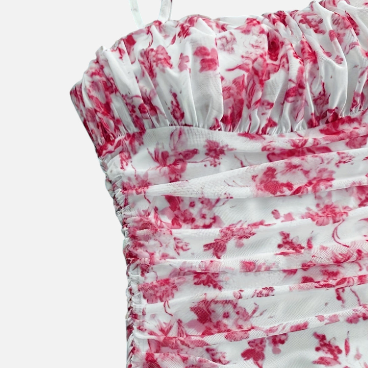 Montavero | Robe Femme Col Halter – Élégance Florale Toutes Saisons
