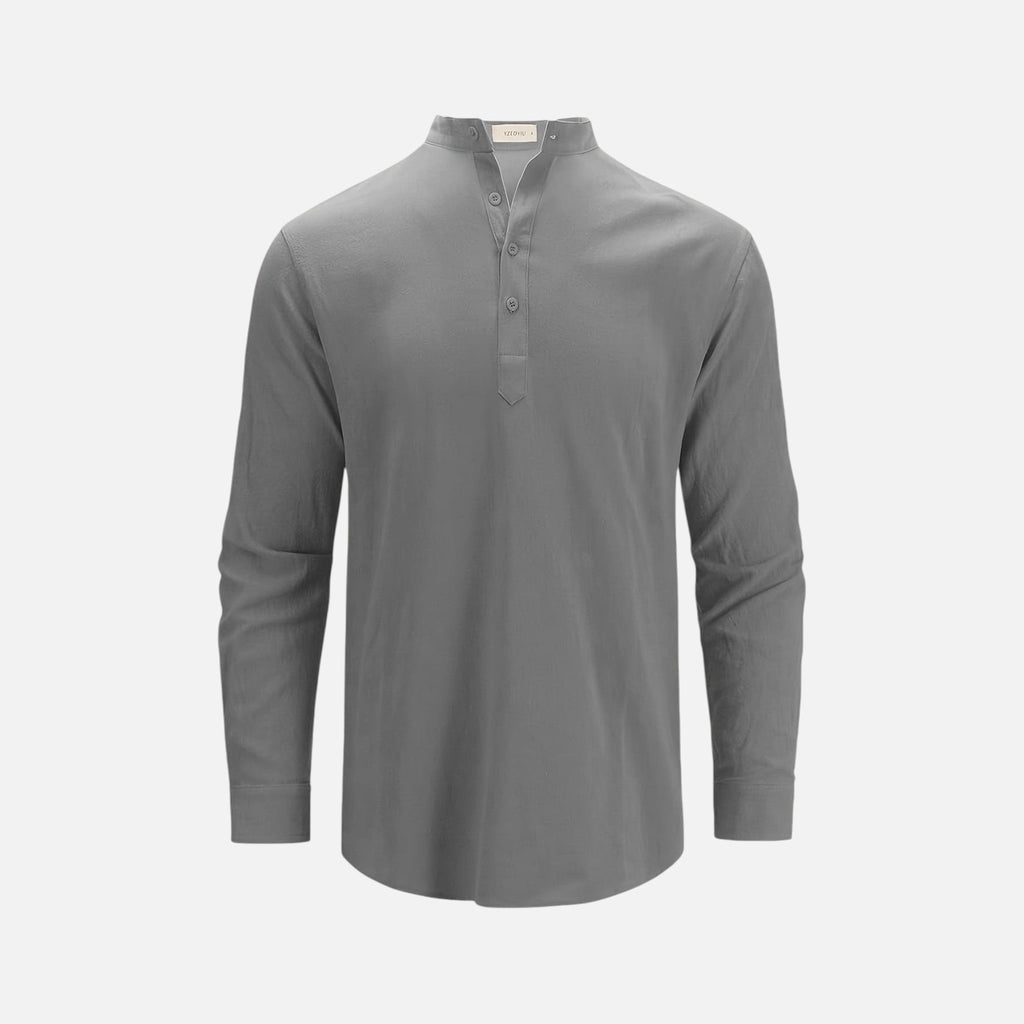 Montavero | Chemise Homme Manches Longues – Style Lin Coton Mélangé