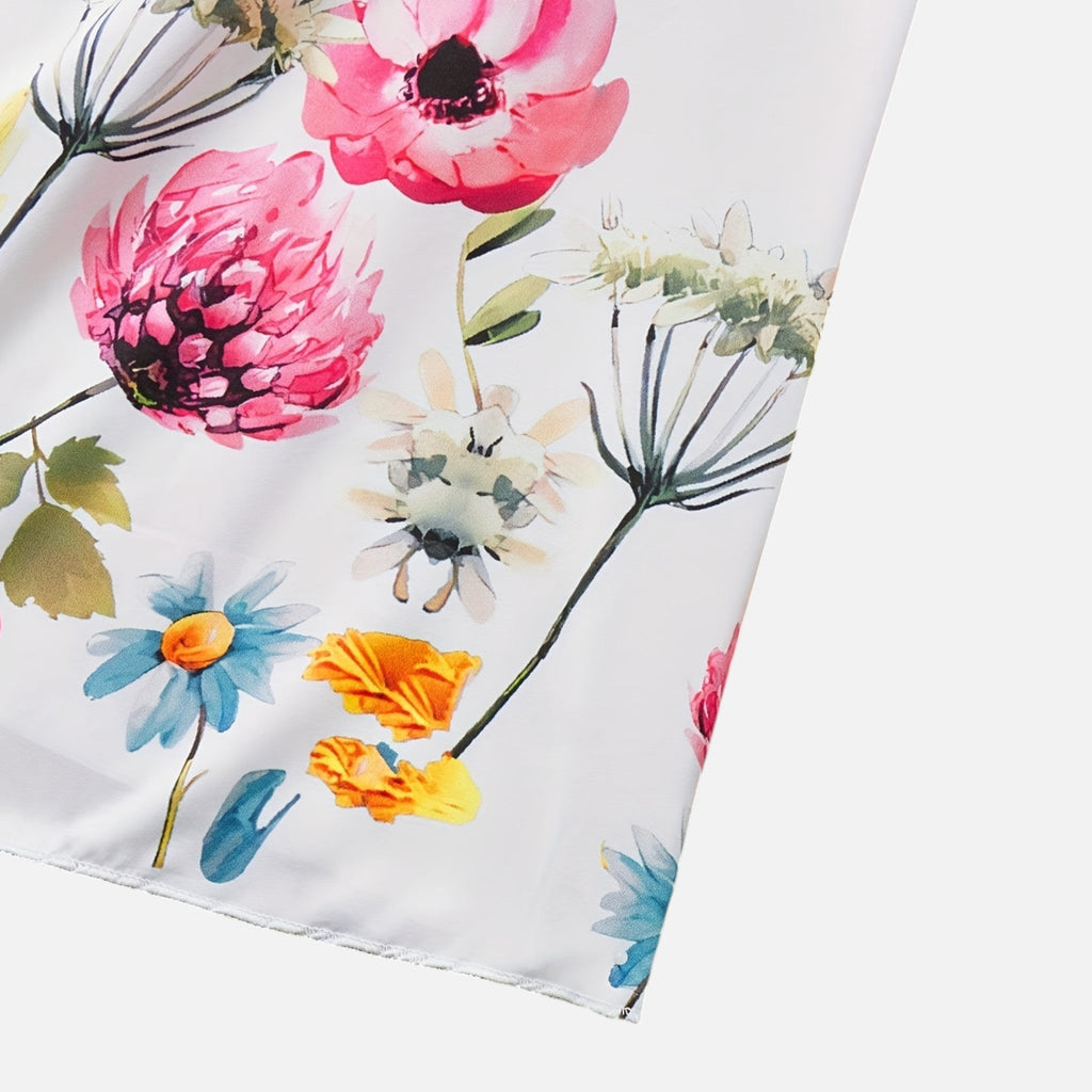 Montavero | Robe Femme Imprimé Floral – Finition Nœud Raffinée