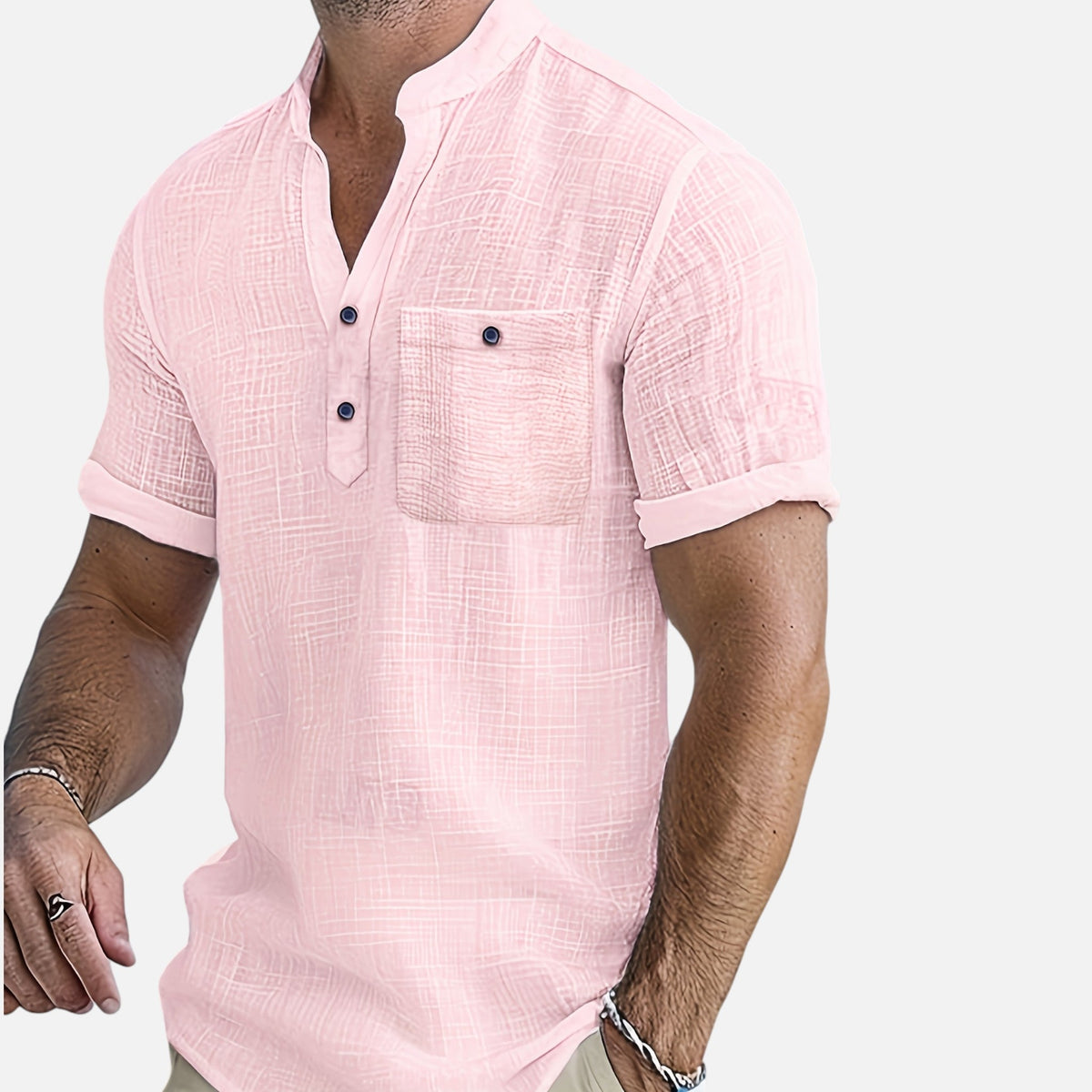Montavero | Chemise Homme Été – Style Minimaliste Col Ouvert
