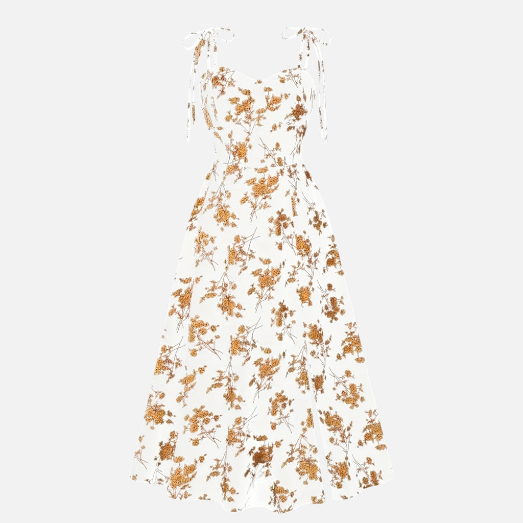Montavero | Robe Femme Bustier Cœur – Imprimé Floral Élégant