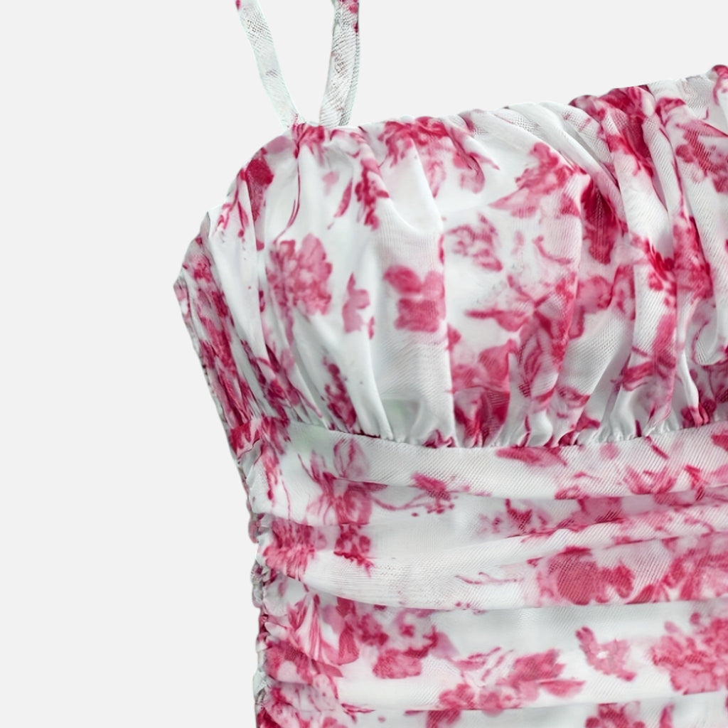 Montavero | Robe Femme Col Halter – Élégance Florale Toutes Saisons