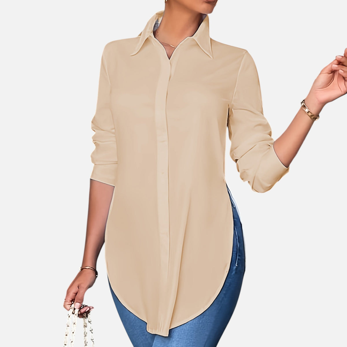 Montavero | Blouse Femme Boutonnée – Élégance Professionnelle Raffinée