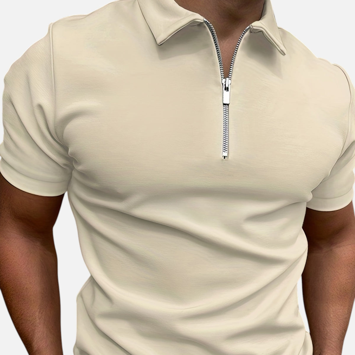 Montavero | Chemise Homme Manches Courtes – Style Col Zippé Raffiné