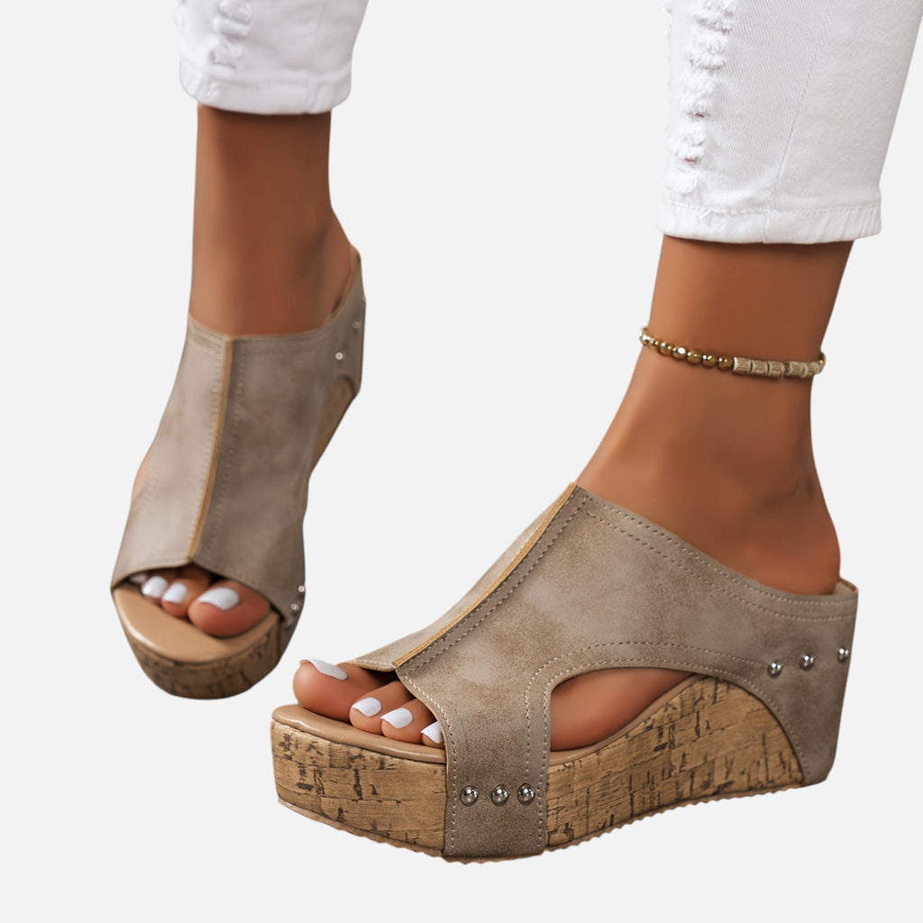 Montavero | Sandales Compensées Femme – Style Rétro Élégant