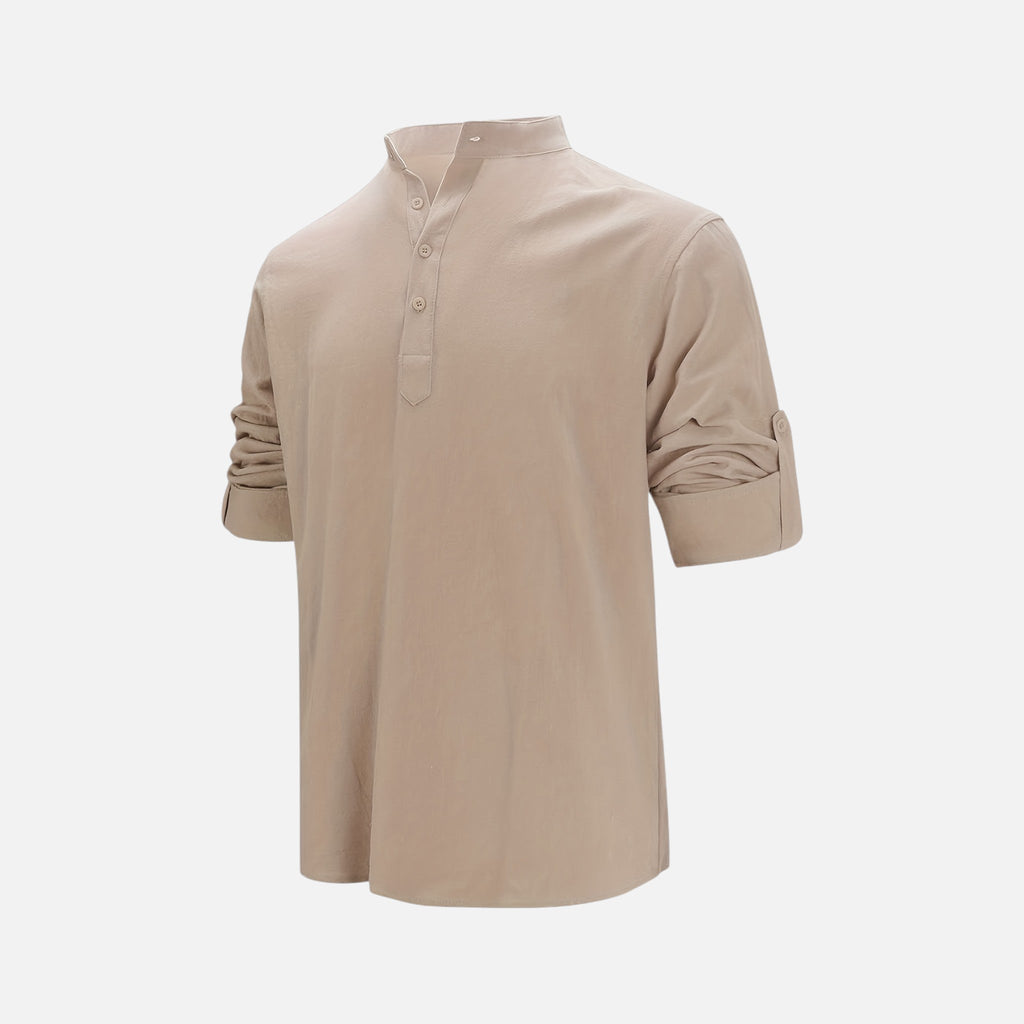 Montavero | Chemise Homme Manches Longues – Style Lin Coton Mélangé
