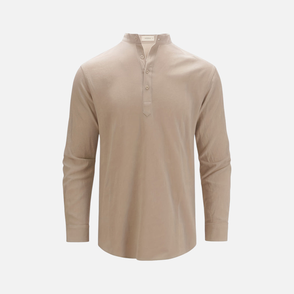 Montavero | Chemise Homme Manches Longues – Style Lin Coton Mélangé