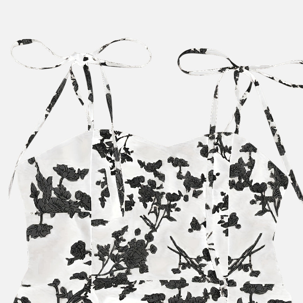 Montavero | Robe Femme Bustier Cœur – Imprimé Floral Élégant