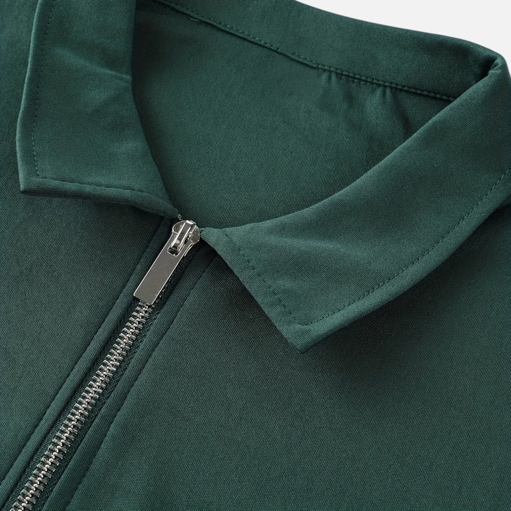 Montavero | Chemise Homme Manches Courtes – Style Col Zippé Raffiné