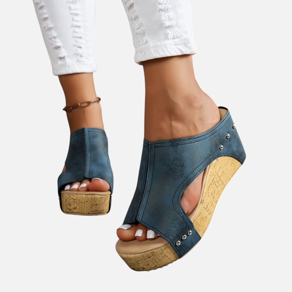 Montavero | Sandales Compensées Femme – Style Rétro Élégant
