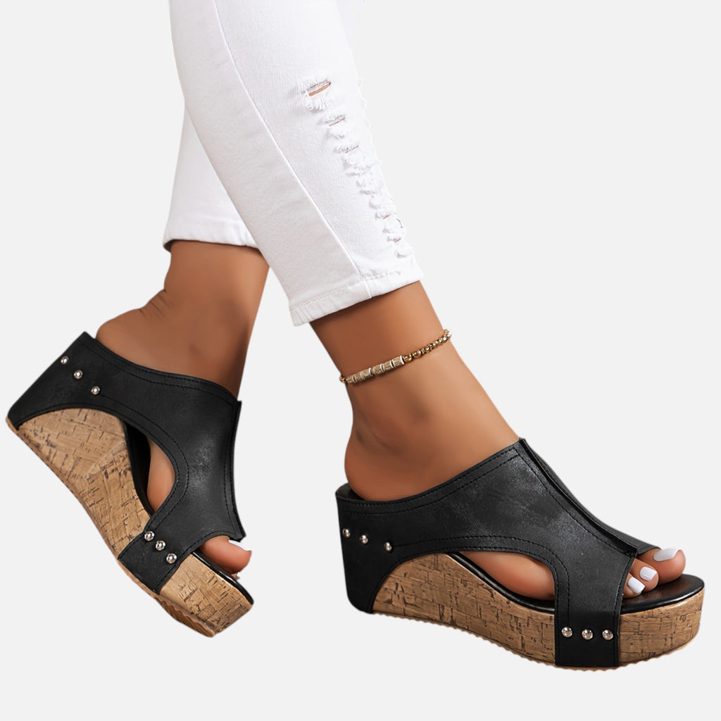 Montavero | Sandales Compensées Femme – Style Rétro Élégant