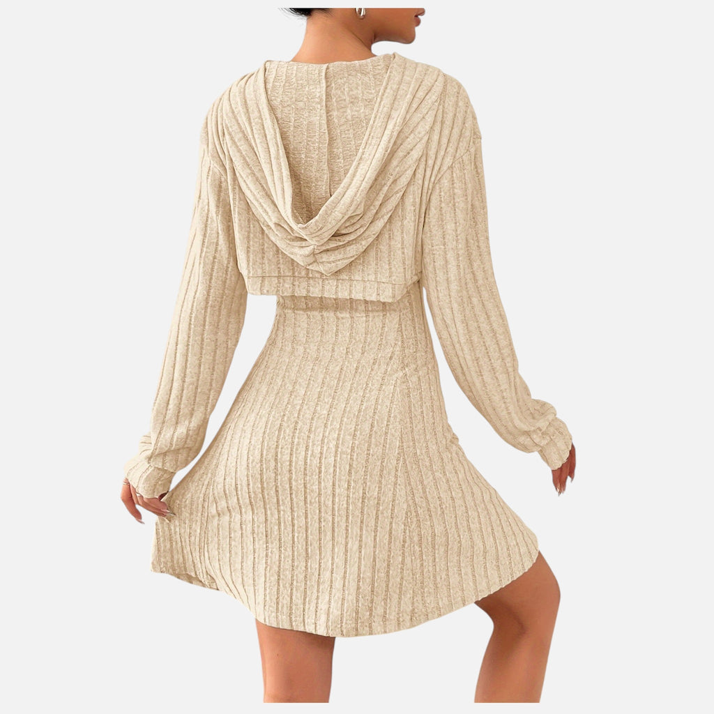 Montavero | Ensemble Robe Femme – Style Maille Côtelée Élégante
