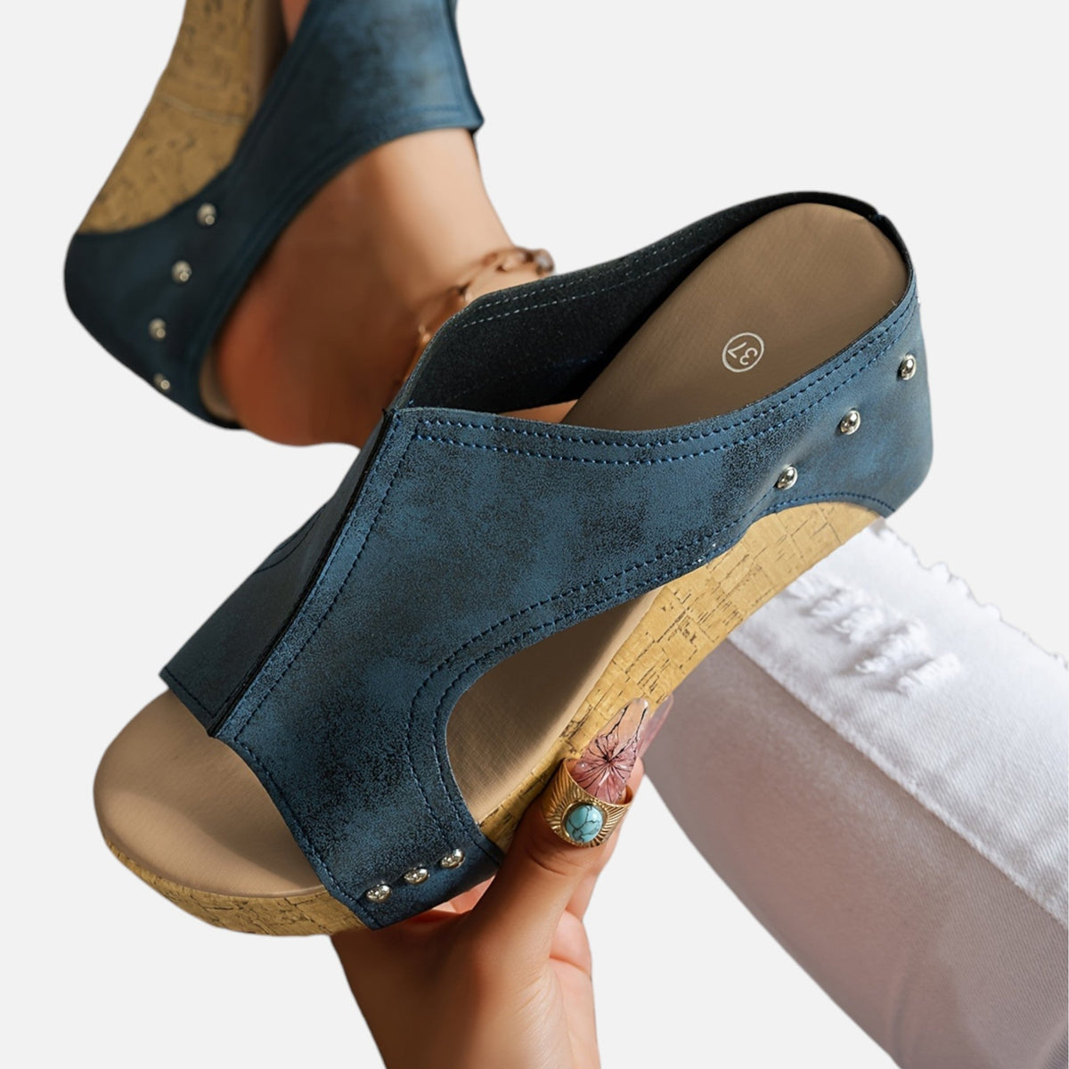 Montavero | Sandales Compensées Femme – Style Rétro Élégant