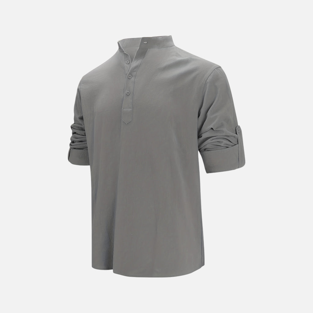 Montavero | Chemise Homme Manches Longues – Style Lin Coton Mélangé