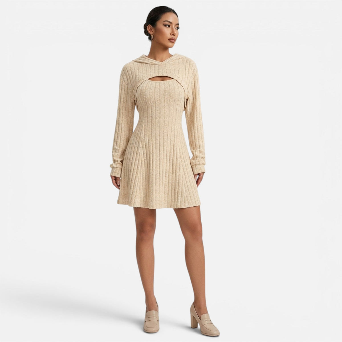 Montavero | Ensemble Robe Femme – Style Maille Côtelée Élégante