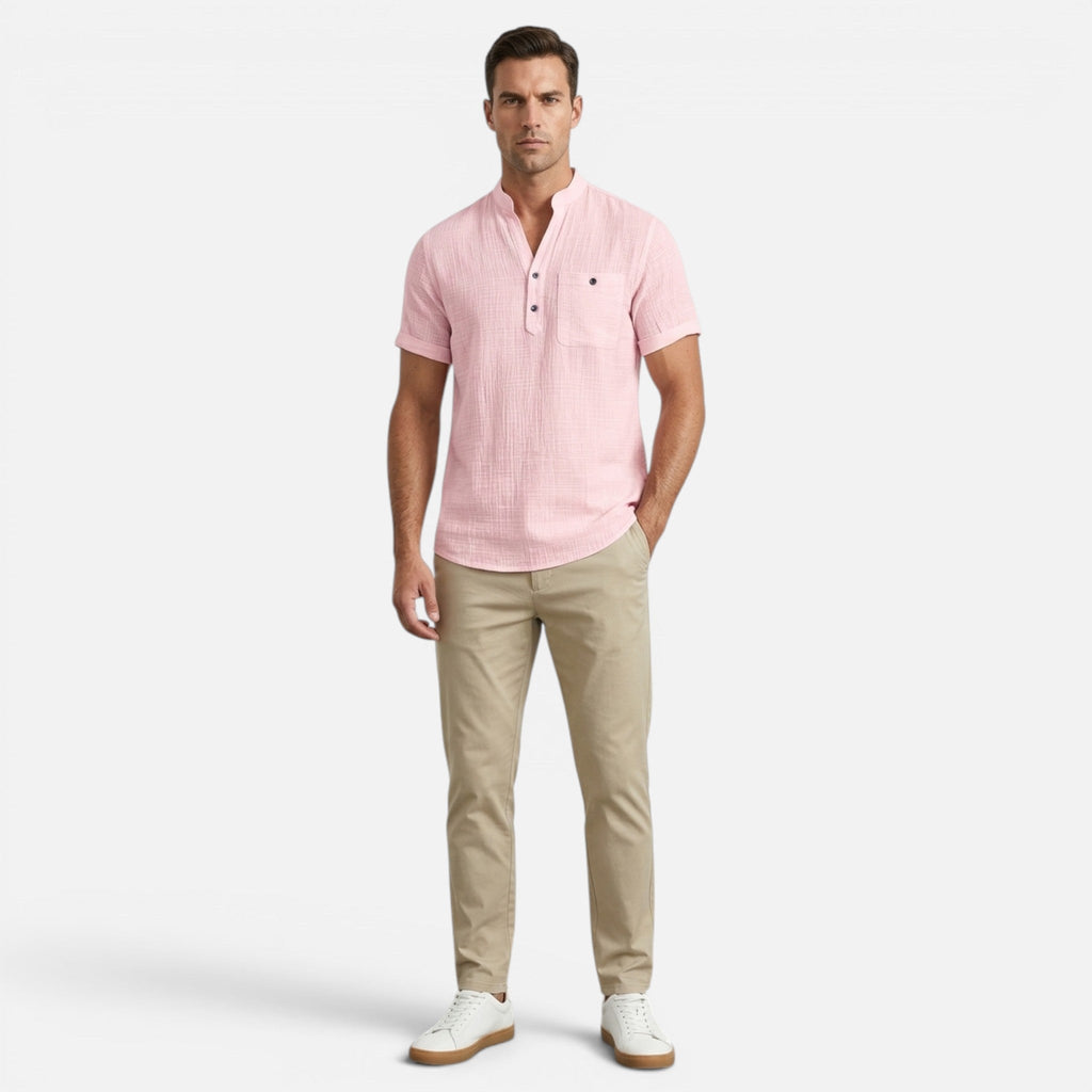 Montavero | Chemise Homme Été – Style Minimaliste Col Ouvert