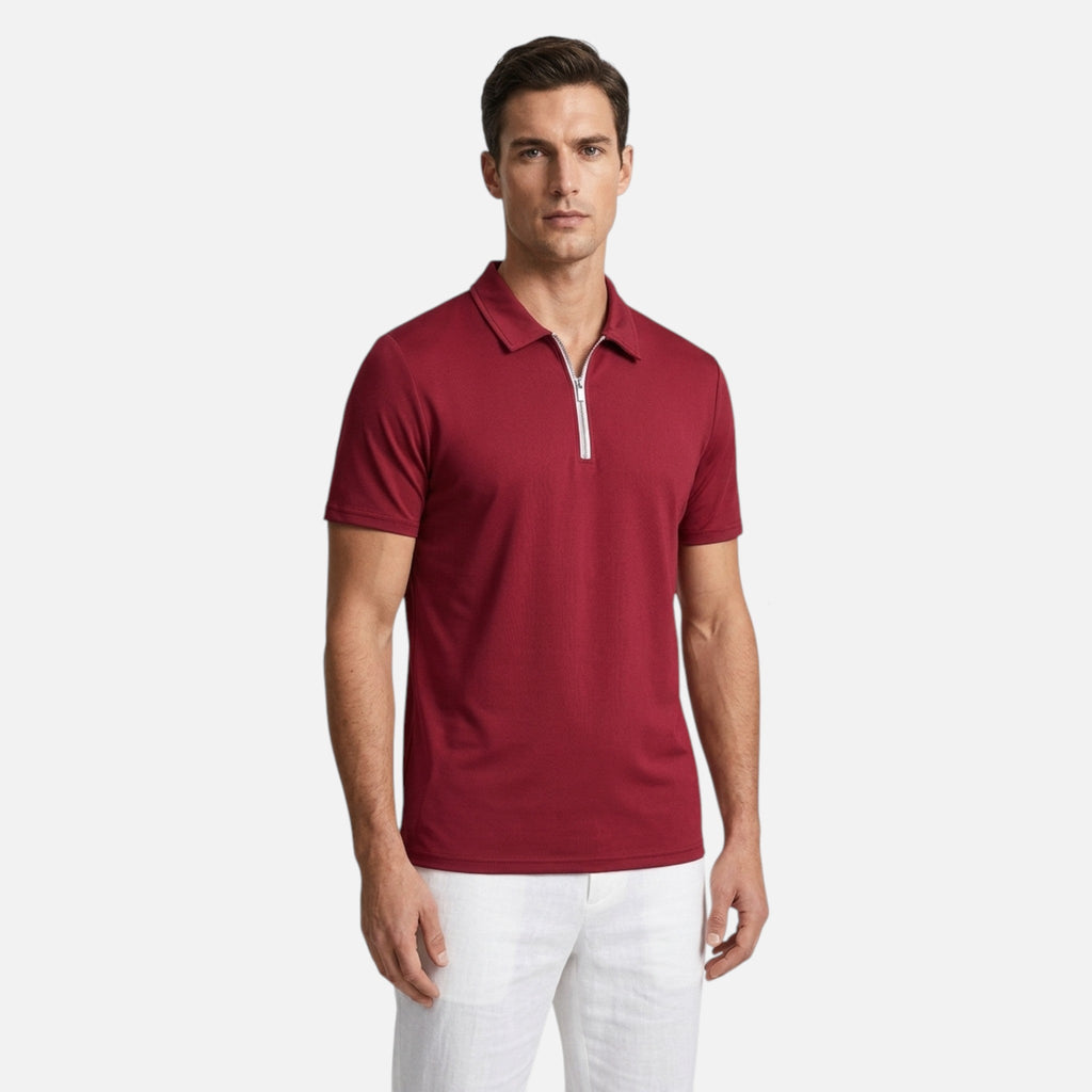 Montavero | Chemise Homme Manches Courtes – Style Col Zippé Raffiné
