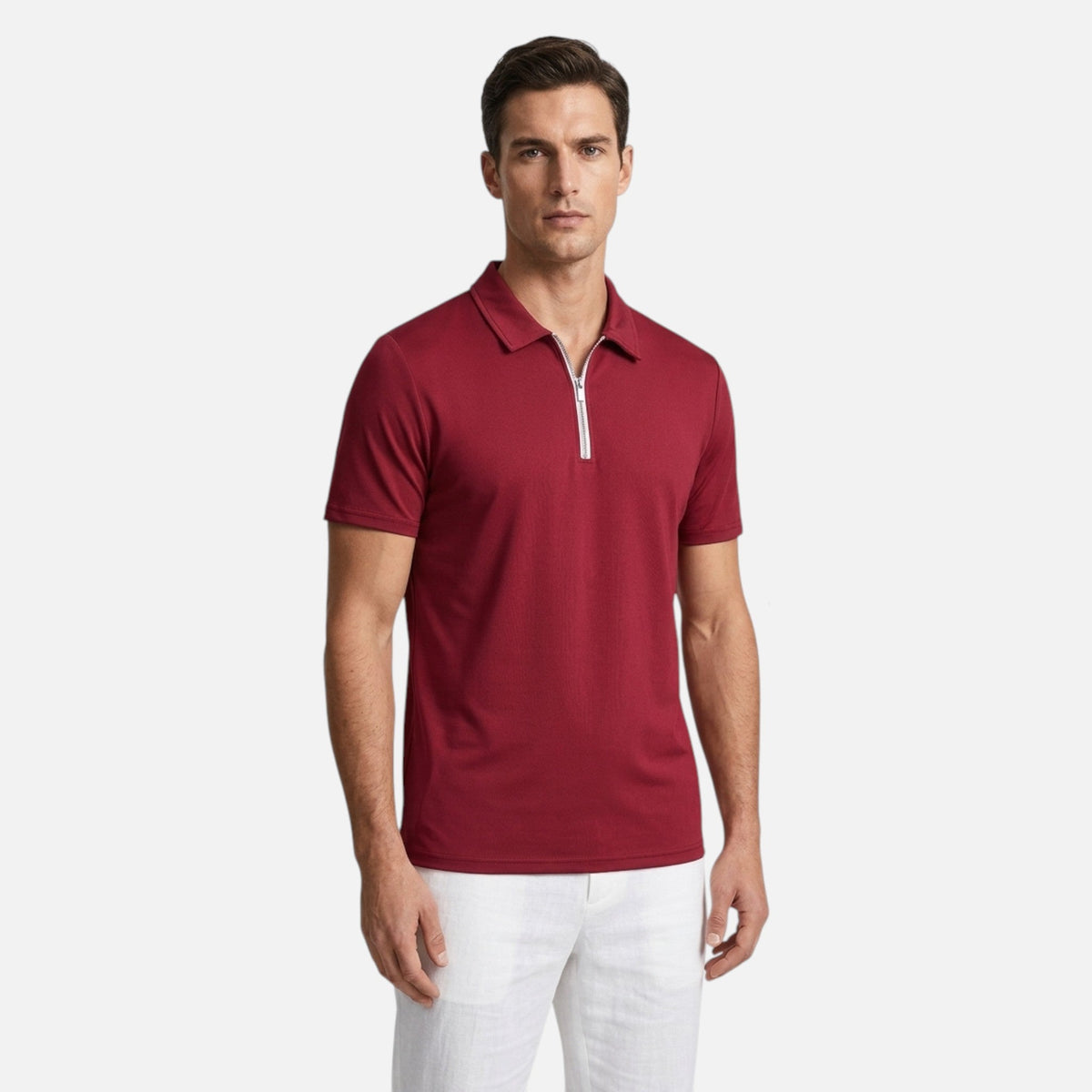 Montavero | Chemise Homme Manches Courtes – Style Col Zippé Raffiné