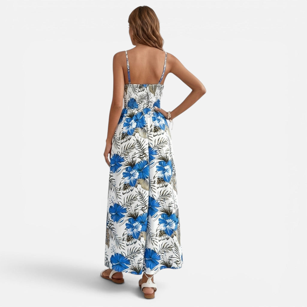 Montavero | Robe Femme Bretelles Fines – Imprimé Floral Élégant