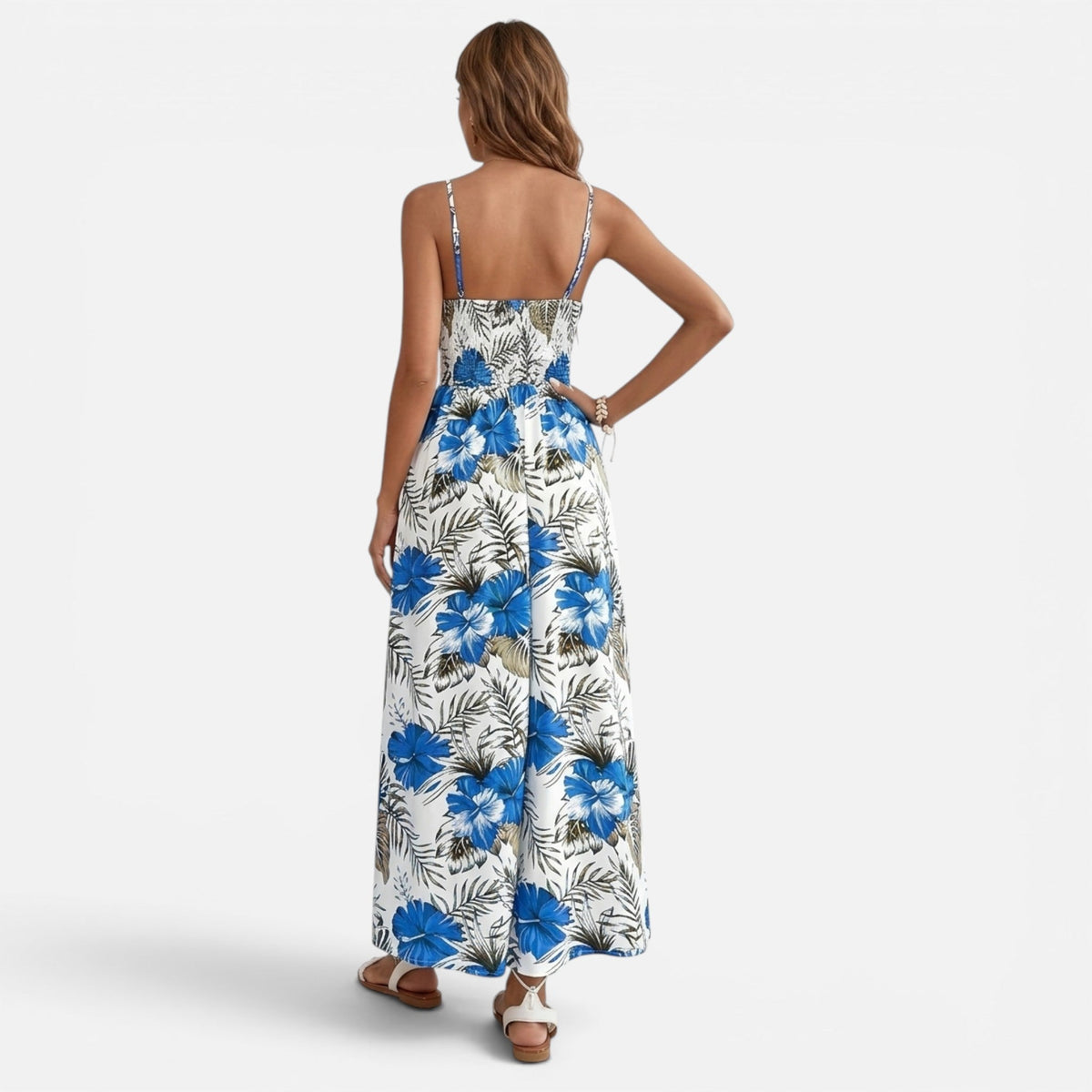 Montavero | Robe Femme Bretelles Fines – Imprimé Floral Élégant