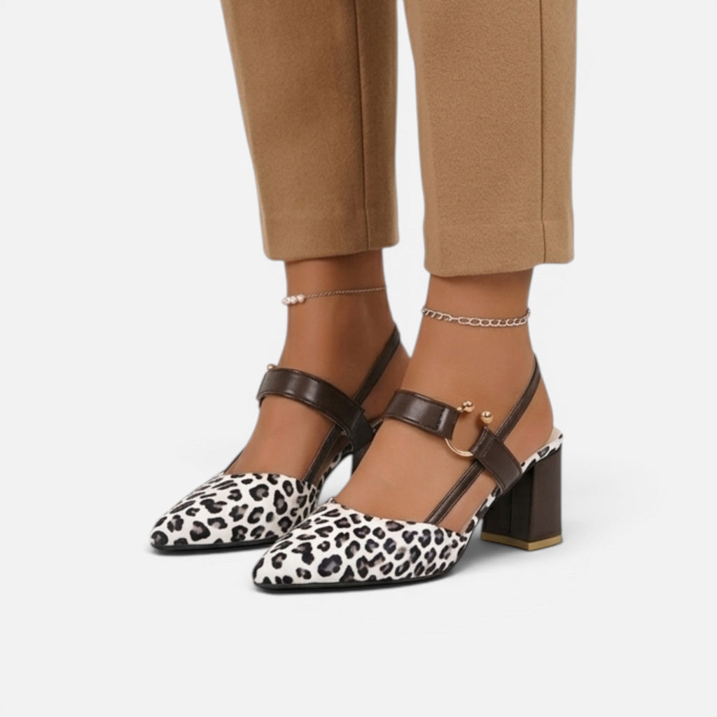 Montavero | Sandales Femme Bout Pointu – Talon Épais Élégant