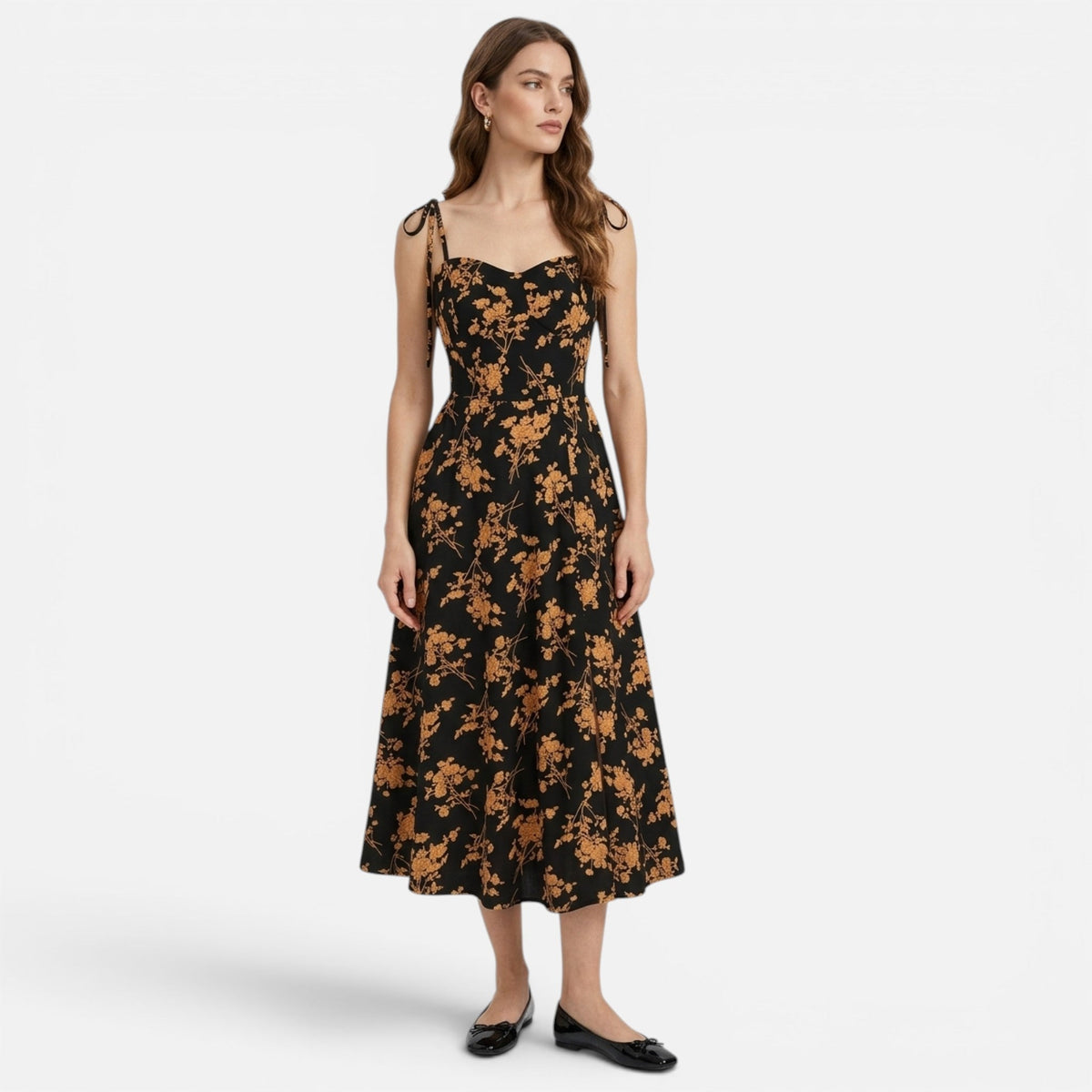 Montavero | Robe Femme Bustier Cœur – Imprimé Floral Élégant