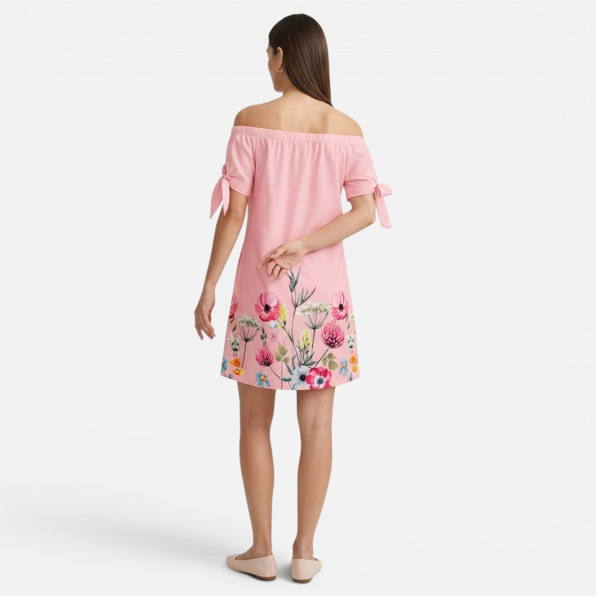 Montavero | Robe Femme Imprimé Floral – Finition Nœud Raffinée