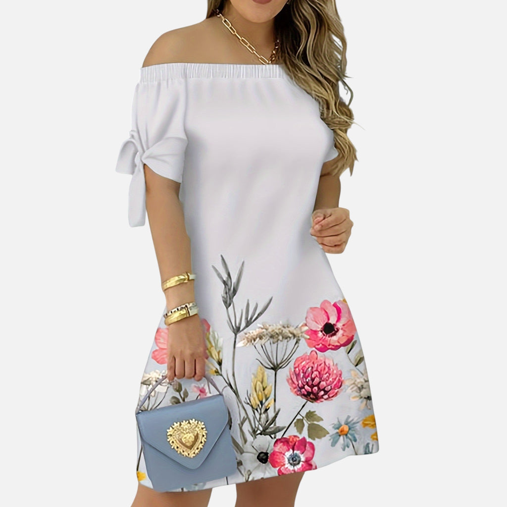 Montavero | Robe Femme Imprimé Floral – Finition Nœud Raffinée