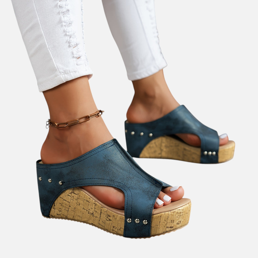 Montavero | Sandales Compensées Femme – Style Rétro Élégant