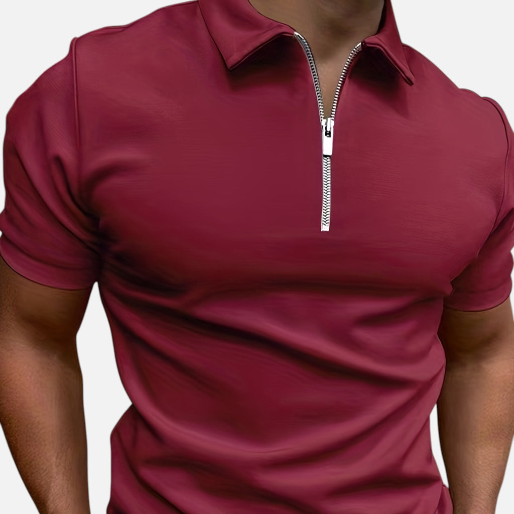 Montavero | Chemise Homme Manches Courtes – Style Col Zippé Raffiné