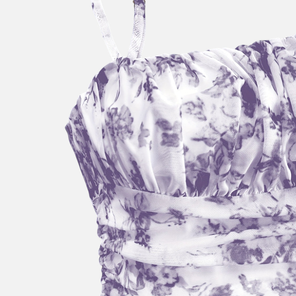 Montavero | Robe Femme Col Halter – Élégance Florale Toutes Saisons