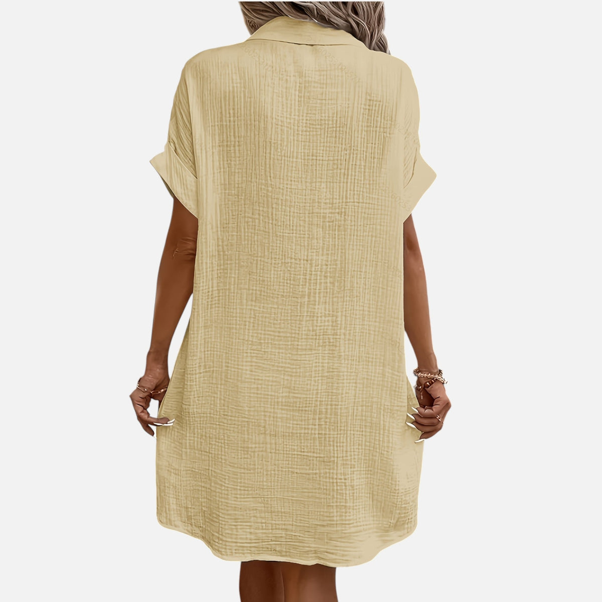 Montavero | Robe Chemise Femme – Style Coton Mélangé Héritage Minimaliste