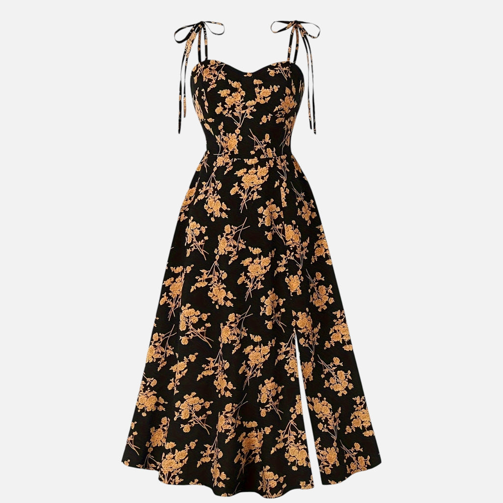 Montavero | Robe Femme Bustier Cœur – Imprimé Floral Élégant