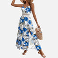 Montavero | Robe Femme Bretelles Fines – Imprimé Floral Élégant
