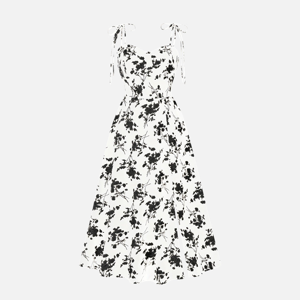 Montavero | Robe Femme Bustier Cœur – Imprimé Floral Élégant
