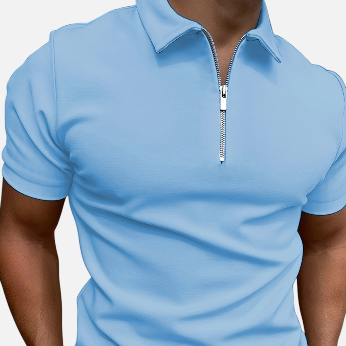 Montavero | Chemise Homme Manches Courtes – Style Col Zippé Raffiné