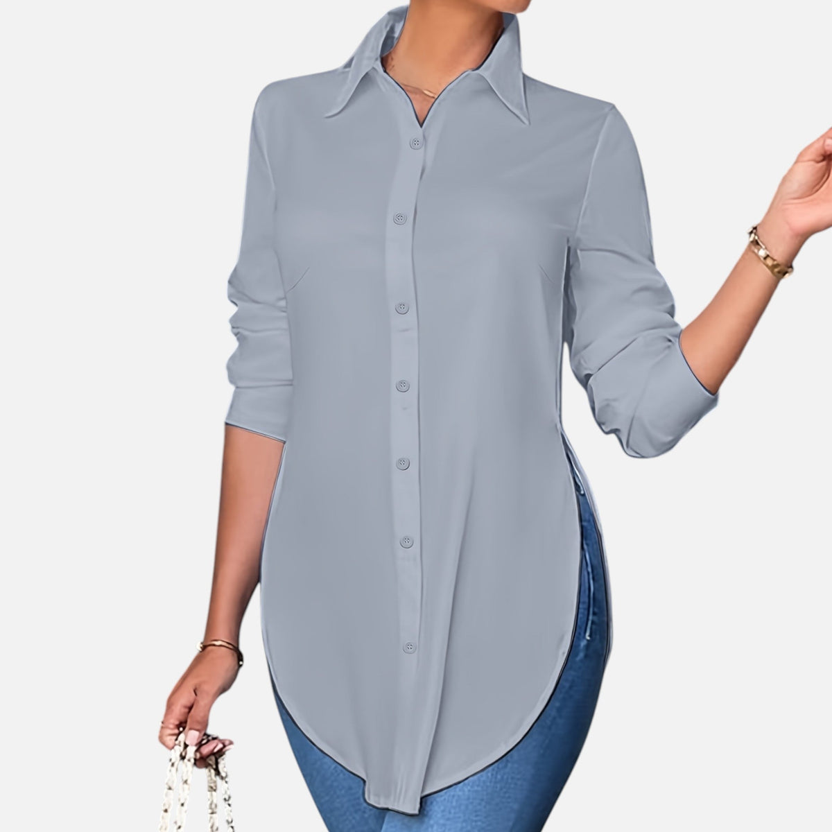 Montavero | Blouse Femme Boutonnée – Élégance Professionnelle Raffinée